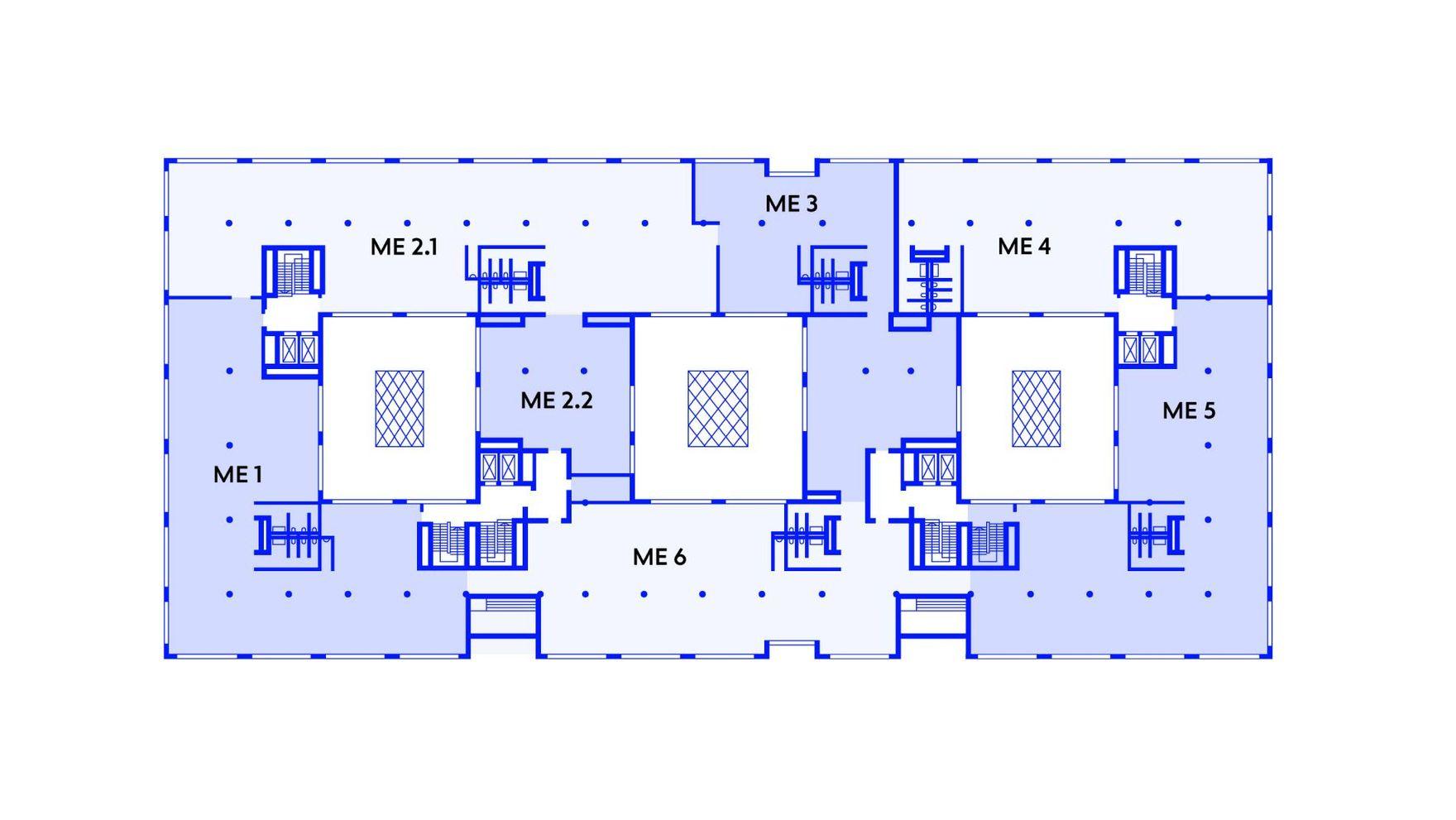 Grundriss des 1. Obergeschosses in der Neue Siederei.