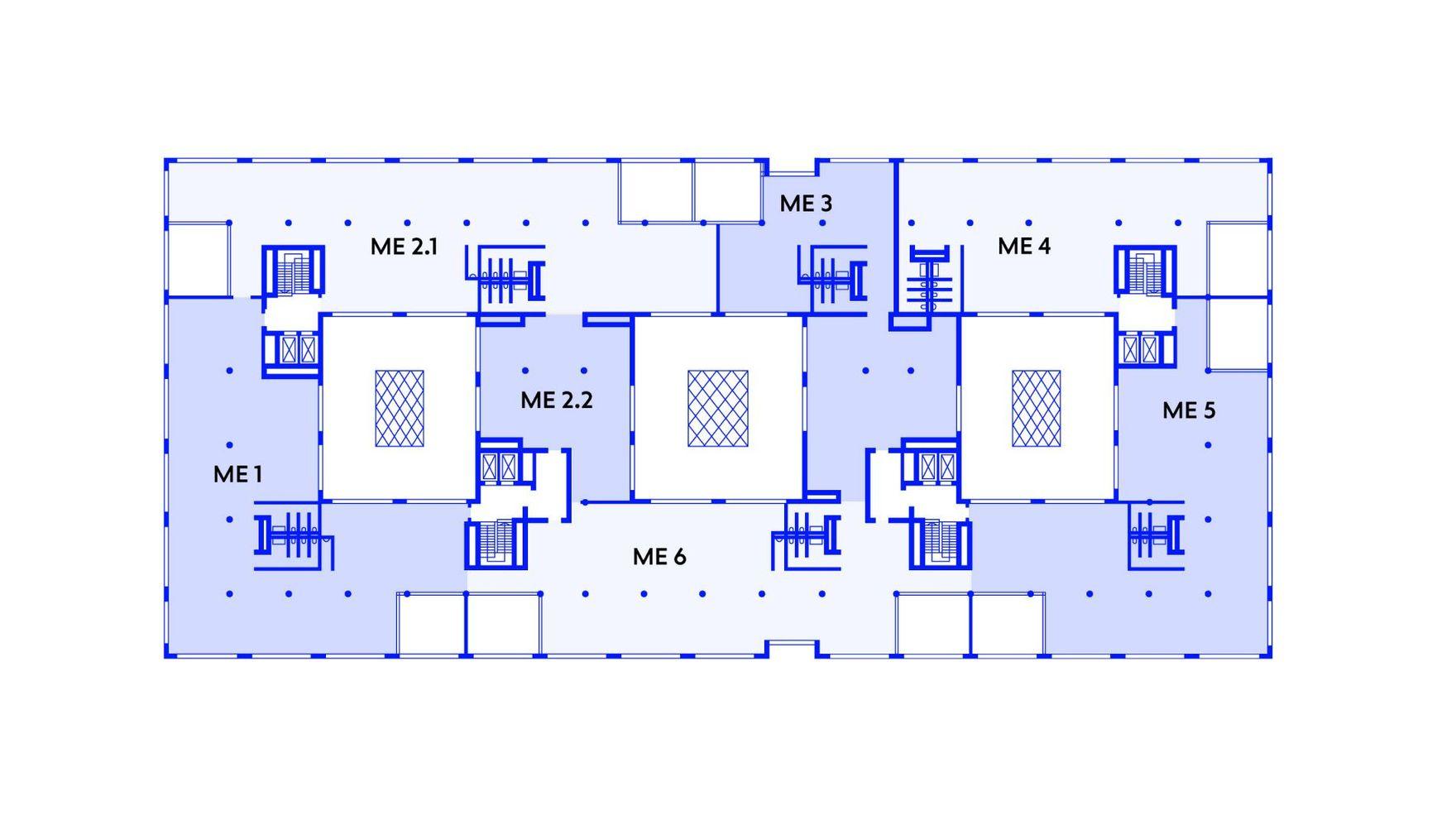Grundriss des 5. Obergeschosses in der Neue Siederei.